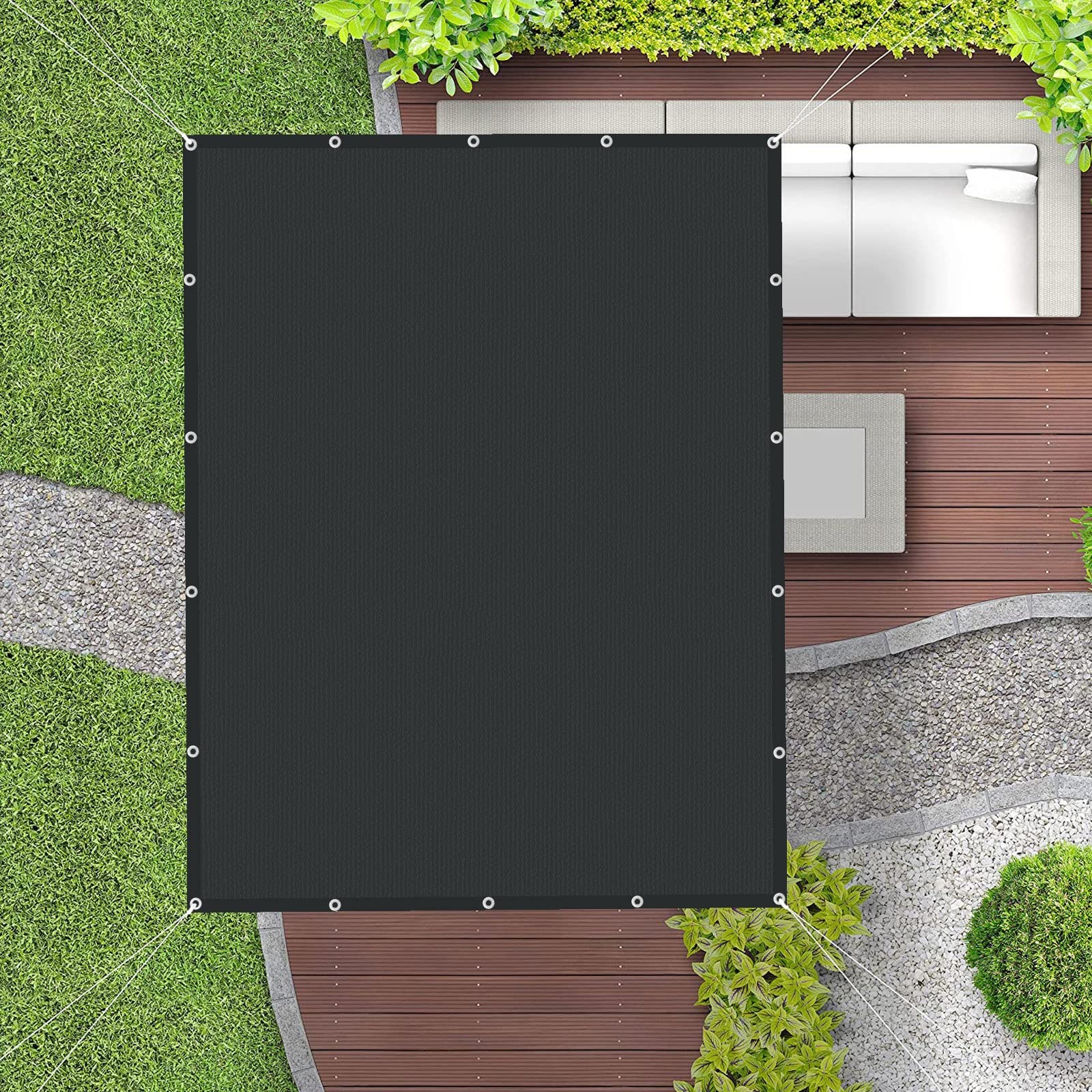 Toile d'ombrage 2.5x4m imperméable pour ombrager la terrasse et le camping