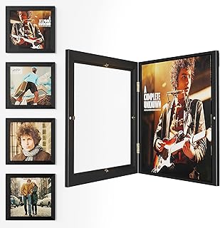 Emfogo 4 Pack Vinyl Record Frame for the Wall, Wall-Mounted Vinyl Record Display Frame,