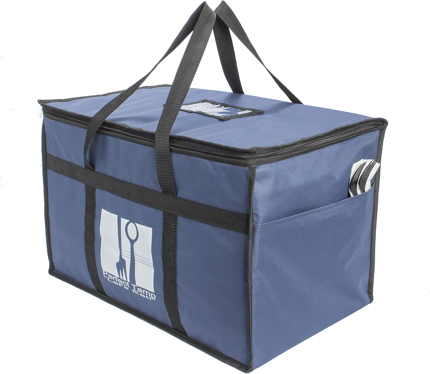 🛒 Crаzу Dеаlѕ Perfect Temp Extra Large Insulated Food Delivery Bag - 22x13x13 Thermal Blue Food Bag Catering, UberEats, Doordash, Grubhub, or Groceries, Transportation Pizza Delivery, Hot-Cold, Grocery, Thermal.