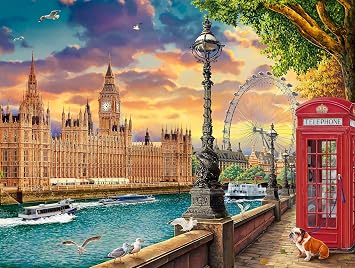 Springbok London Calling 500 Piece Jigsaw Puzzle for Adults - Travel Puzzle - Unique Cut Pieces - Made in USA