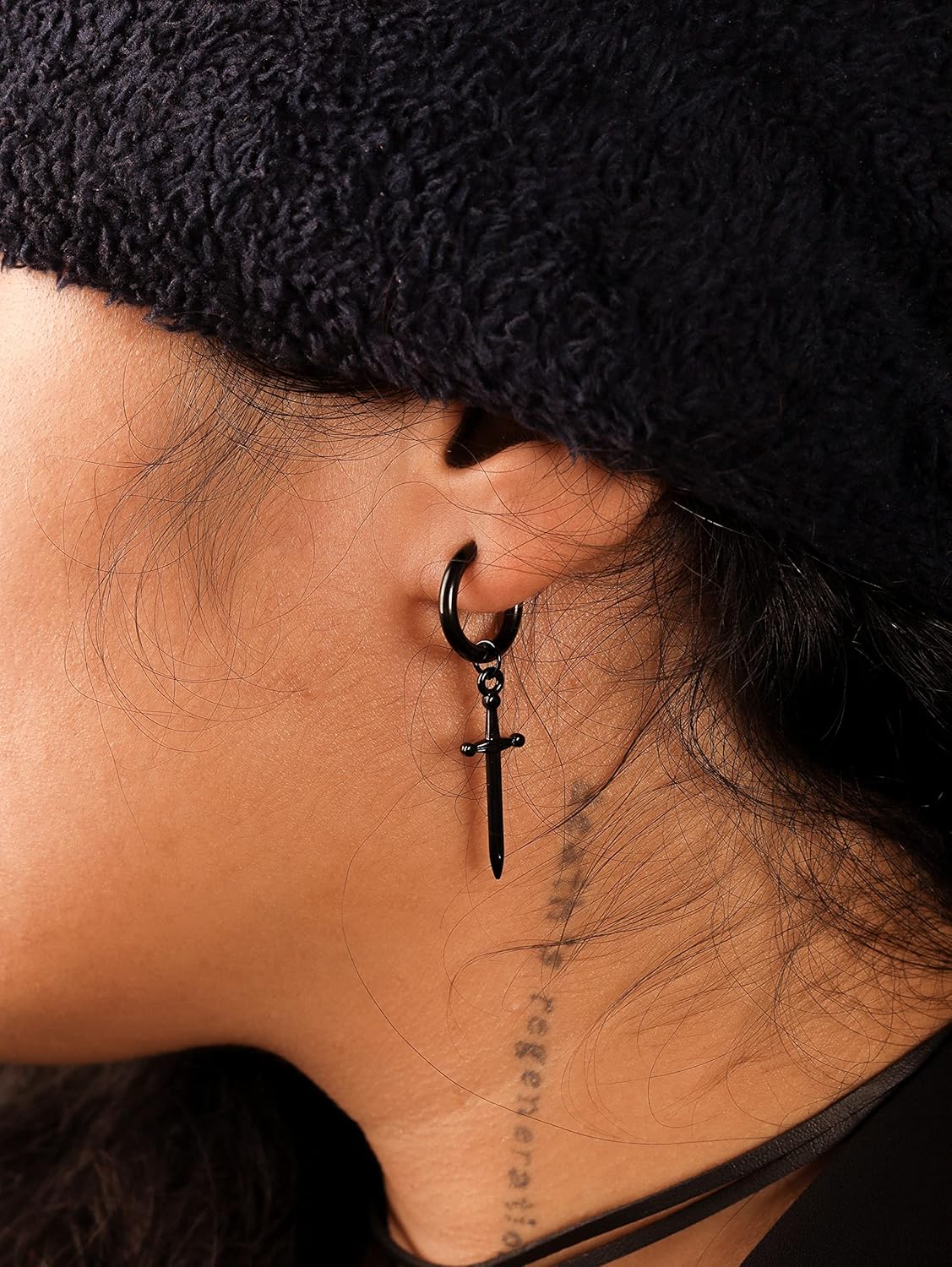 Sacina Gothic Black Sword Earrings, Dagger Knife Earrings, Christmas New Year Jewelry Gift For Women - Image 2