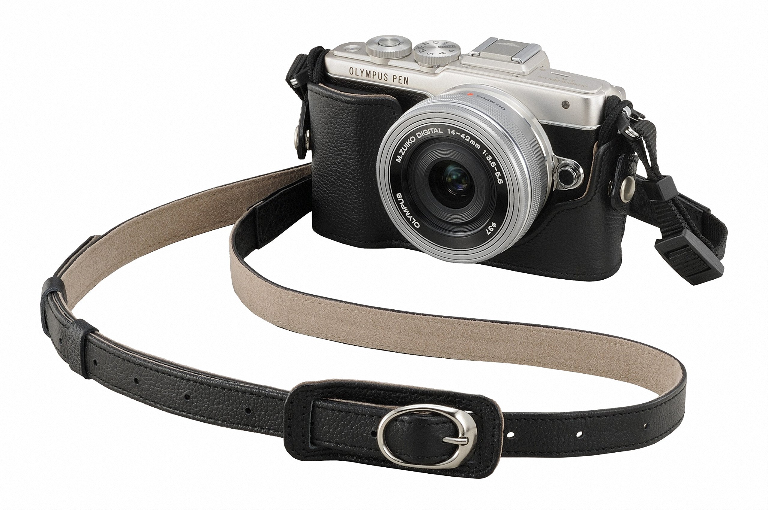 【新品級】OLYMPUS PEN E-PL8 レンズ付 本革ボディージャケット Amazon | OLYMPUS ミラーレス一眼 PEN E-PL7, E-PL8用 本革