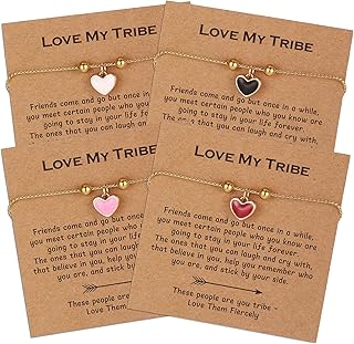 Friendship Gifts for Women, Matching Friendship Bracelets for 1/2/3/4 Best Friend Birthday Christmas Valentines