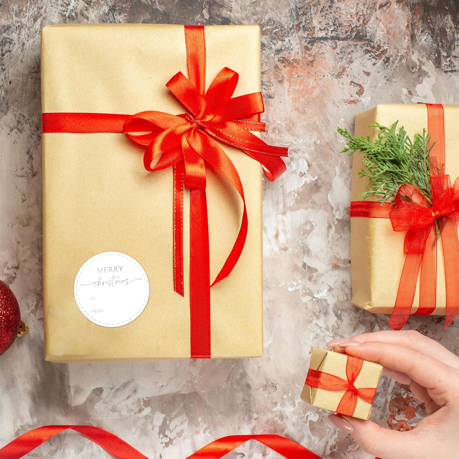 Silver Merry Christmas Gifts Tags Stickers, 30 Pcs Christmas Name Tags for Gifts, 2.5x2.5 Inch Holiday Presents Sticker Labels, Festive Chrismas Name Tag for Gift Wrapping Bags Classroom-D28 - Image 5