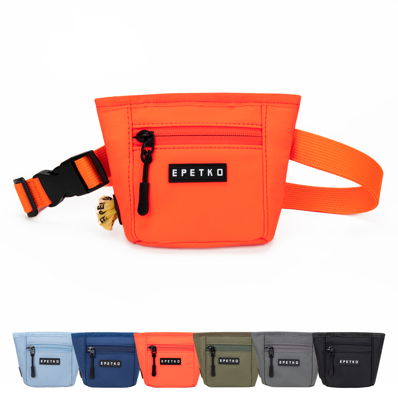 EPETKO Dog Treat Pouch, Powerful Magnet Closure Device Dog Training Treat Bag Large Capacity Pet Treat Pouch with Poop Bag Dispenser Treat Bag for Dog Training with Metal Waistband Clip (Black) - image 8