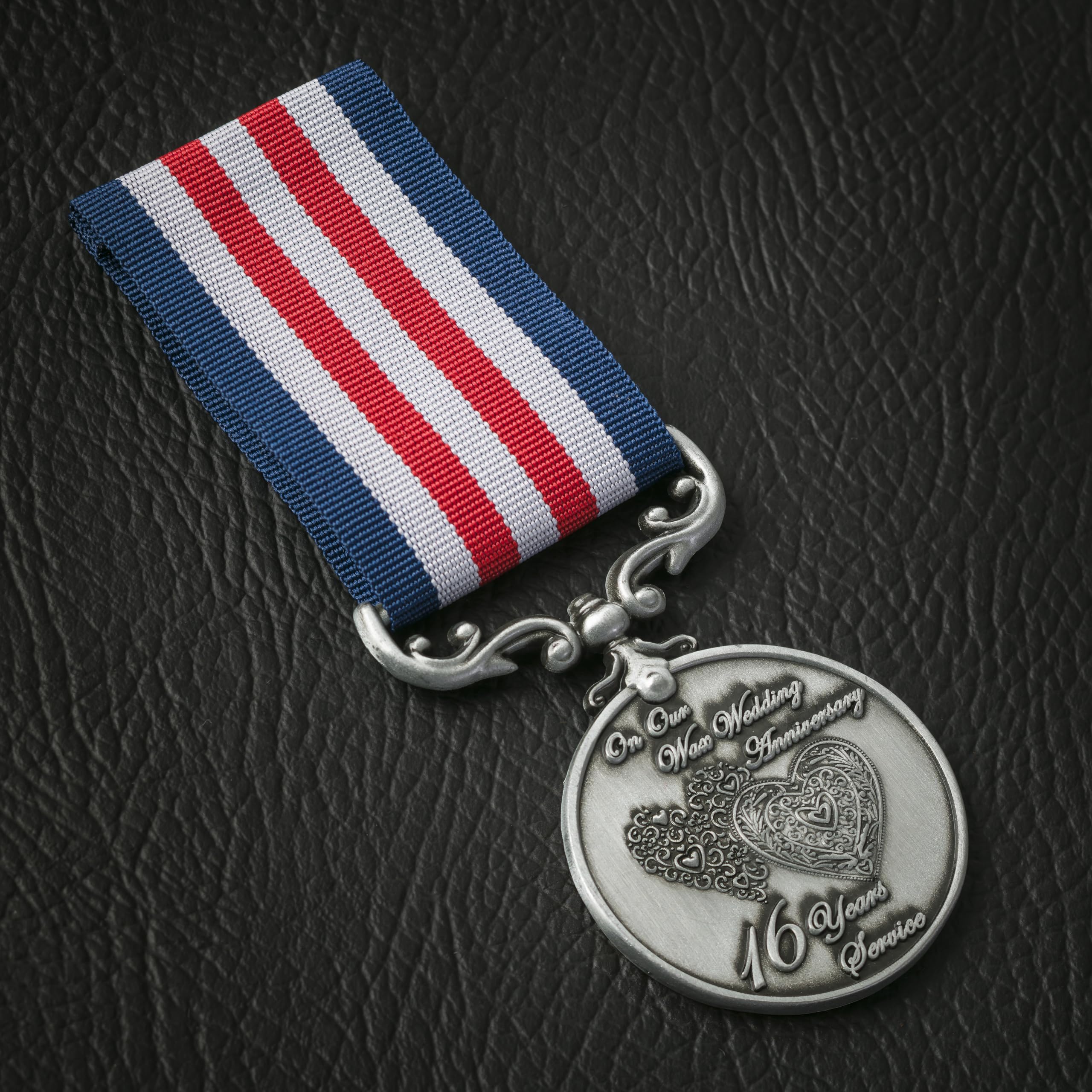 The Commemorative Coin Company Silver Our 16Th Wax Wedding Anniversary Long Service/Bravery Medal. Gift For Partner/Husband/Wife 16 Years Of Marriage