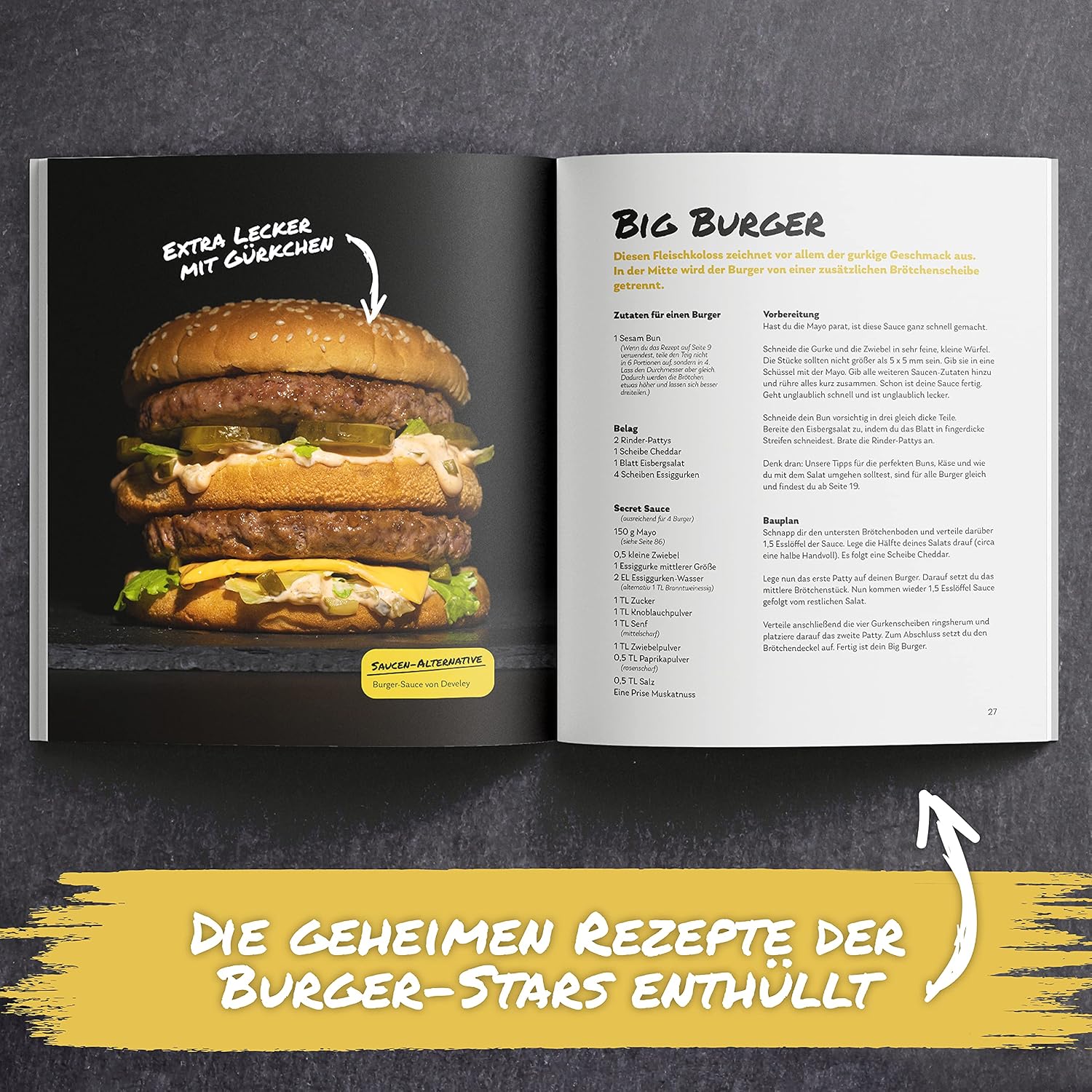 Burger, Nuggets und Co.: Die geheimen Rezepte der Fast-Food-Restaurants zum Nachkochen: Für Grill und Pfanne | Kochbuch mit Bildern und Schritt-für-Schritt-Anleitung (German Edition)