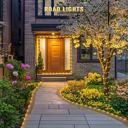 Miniatura 204 de JMEXSUSS Tira de luces de Navidad multicolor de 163 pies con 500 luces LED para exteriores, resistente al agua, alambre transparente, luces Varios