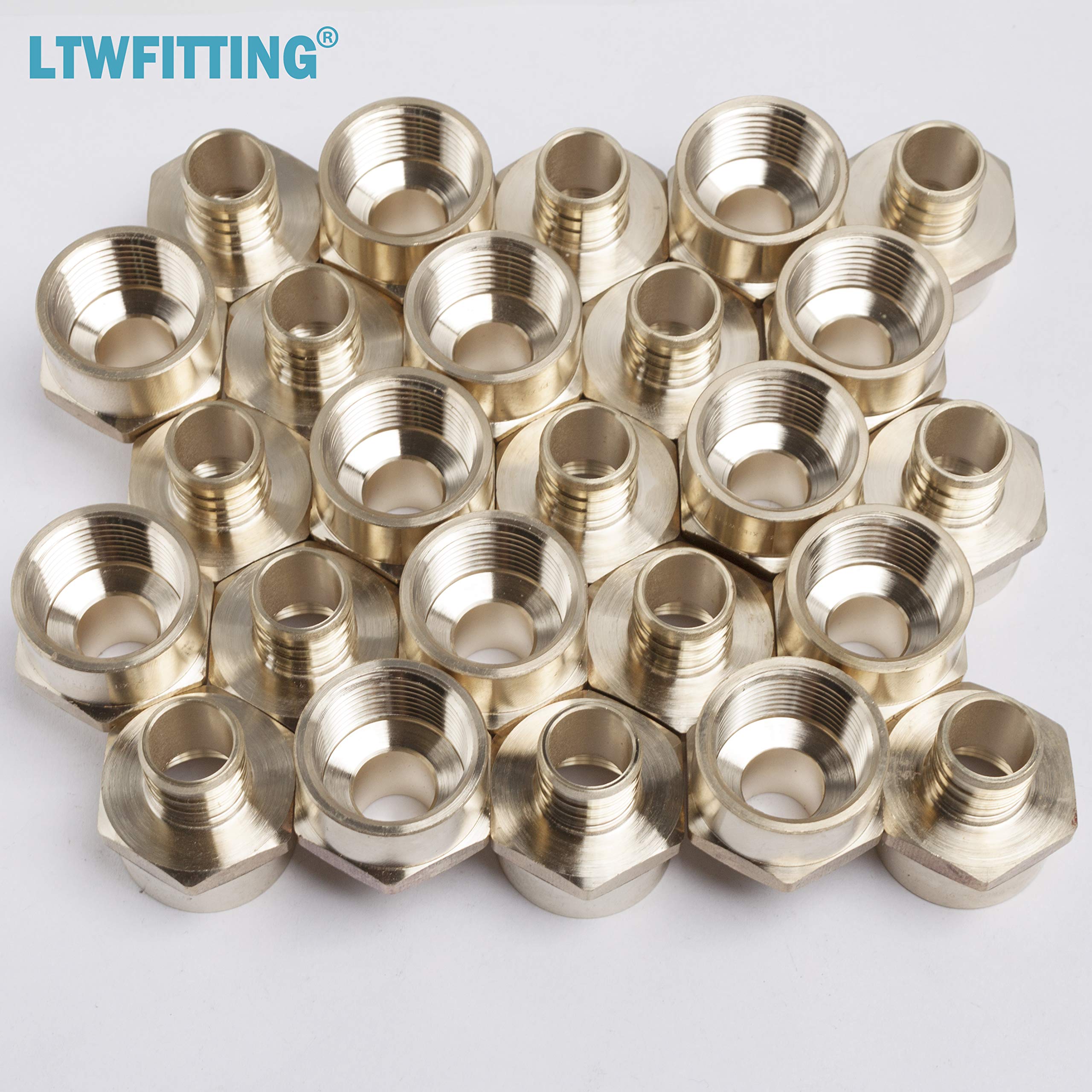 LTWFITTING 3/4 Pouce PEX x 3/4 Pouce Femelle NPT Adapteur Ondulation Sans Plomb de Tuyau Raccord en Laiton (paquet de 25)