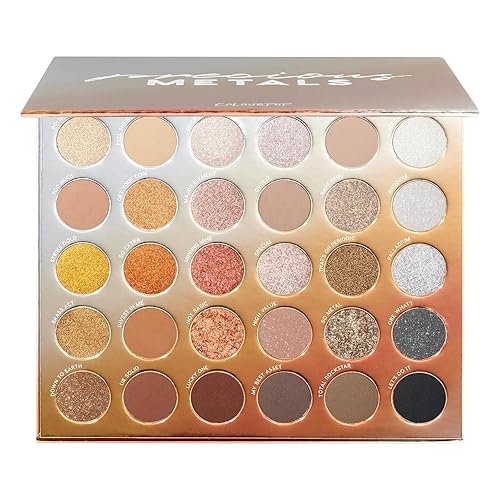 ColourPop Eyeshadow Palette - Eye Makeup Palette with Matte, Metallic, Matte Sparkle & Glitter Finishes - High-Pigment Eye Makeup with a Long-Wearing Formula - Precious Metals (1.16 oz) - Precious Metals
