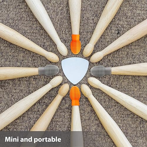 Miniatura 5 de 4 piezas de tambor silenciador de tambor amortiguador de tambor de silicona consejos de práctica silenciosa accesorio de percusión silenciosa