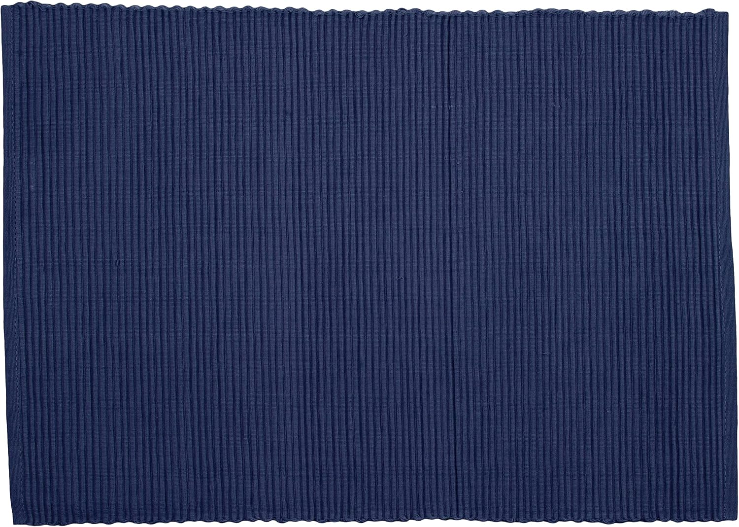 Now Designs Spectrum Placemats Ribbed Cotton, Indigo Blue, 19x13 inches, Set of 4, (901421aa) (Pack of 2)