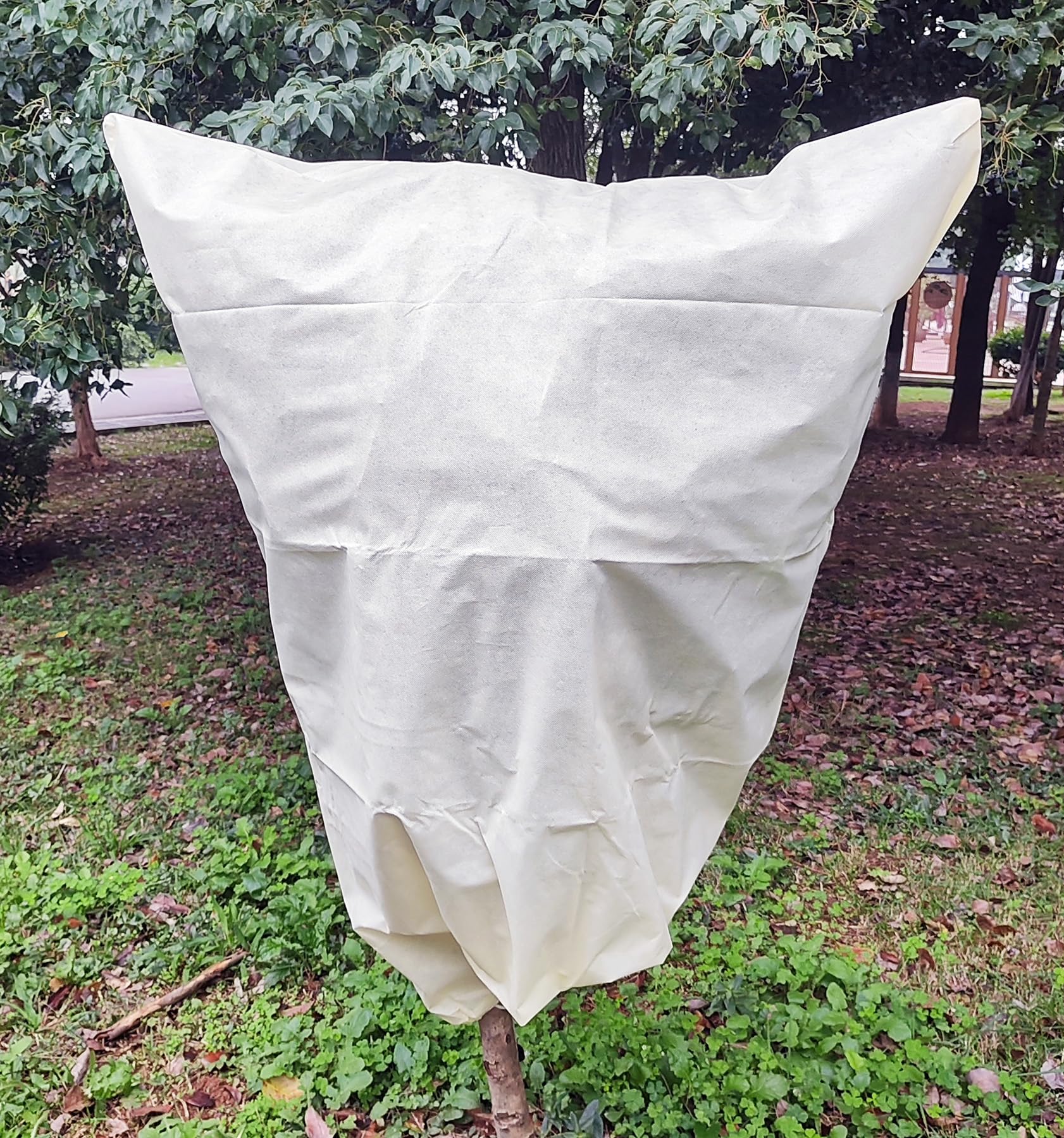 Coperte per piante antigelo, coperte antigelo con cerniera con coulisse, riutilizzabili, invernali, per esterni, giardini, alberi, arbusti, copertura per parassiti freddi (100 x 120 cm