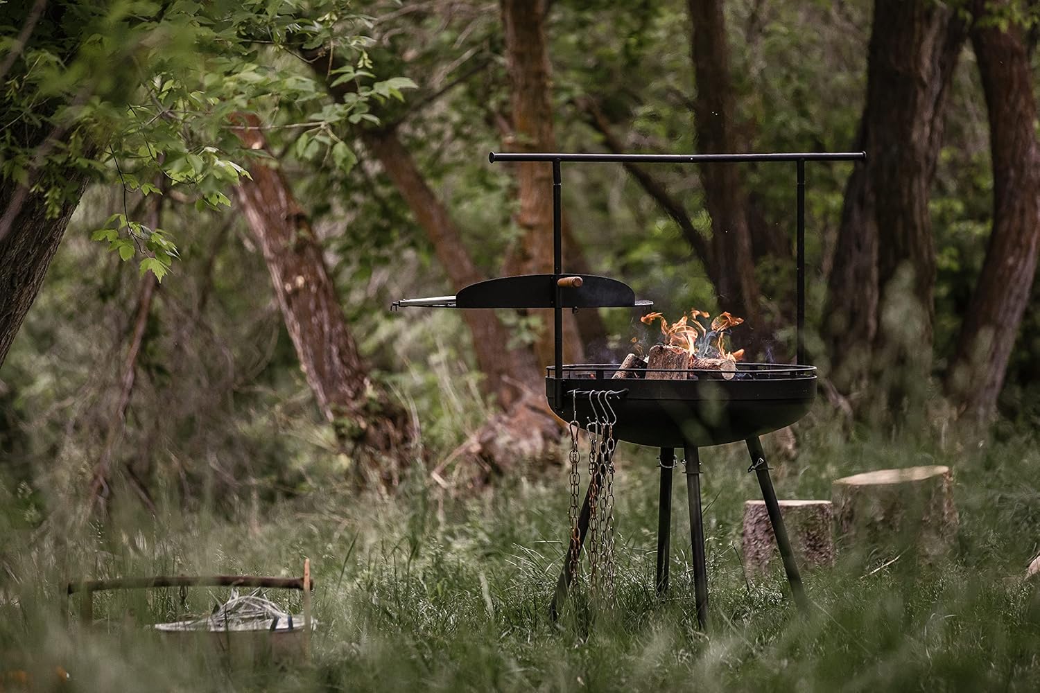 Barebones Cowboy Grill Cover: Heavy-Duty Water-Resistant BBQ Cover for 30-Inch Outdoor Grill - Adjustable Cinch Straps, Vents for Airflow, and Easy Transport for Grilling Adventures