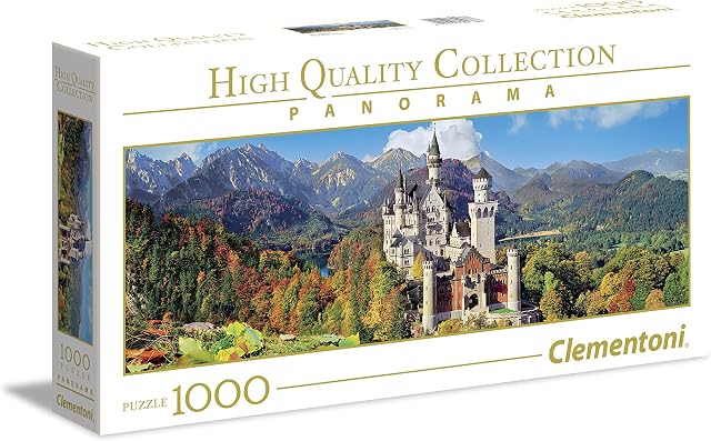 Clementoni - 39438 - Collection Panorama Puzzle for Adults and Children - Neuschwanstein - 1000 Pieces