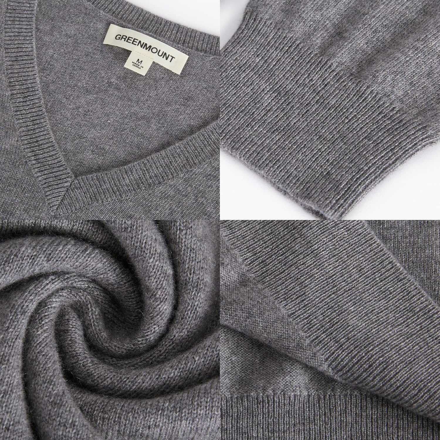 GreenMount Mens Cashmere Pullover Sweaters Casual V Neck Long Sleeve Pullover Keep 37.5 Warm Sweater for Men - Image 5