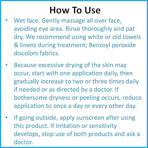 Miniatura 4 de Peróxido de benzoilo 5% Wash Tratamiento para el acné Lavado facial y gel de baño - Tratamiento para el acné de glúteos y espalda, 6.7 onzas