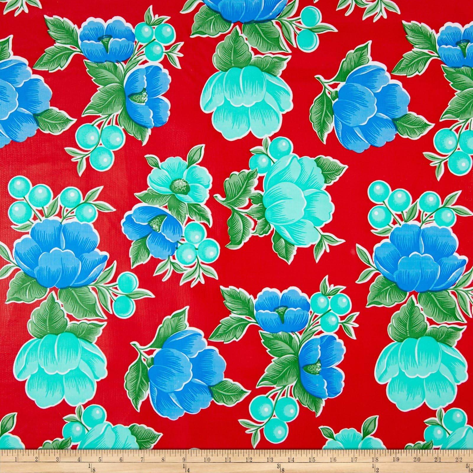 Oil Cloth Poppy Red Fabric