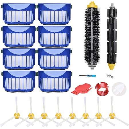 Amazon.com: LOVECO Kit de accesorios de repuesto para iRobot Roomba 600  Series 694 692 690 680 660 650 y 500 Series 595 585 564, 8 filtros, 8  cepillos laterales, 1 cerdas y cepillo flexible batidora, 1 herramienta de  limpieza : Hogar y Cocina