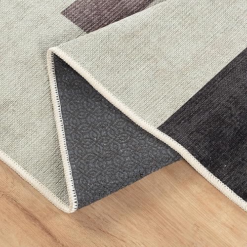 Miniatura 8 de Bloom Rugs Alfombra de pasillo lavable antideslizante de 12 pies color marfil y beige moderna geométrica para entrada pasillo baño y cocina tamaño