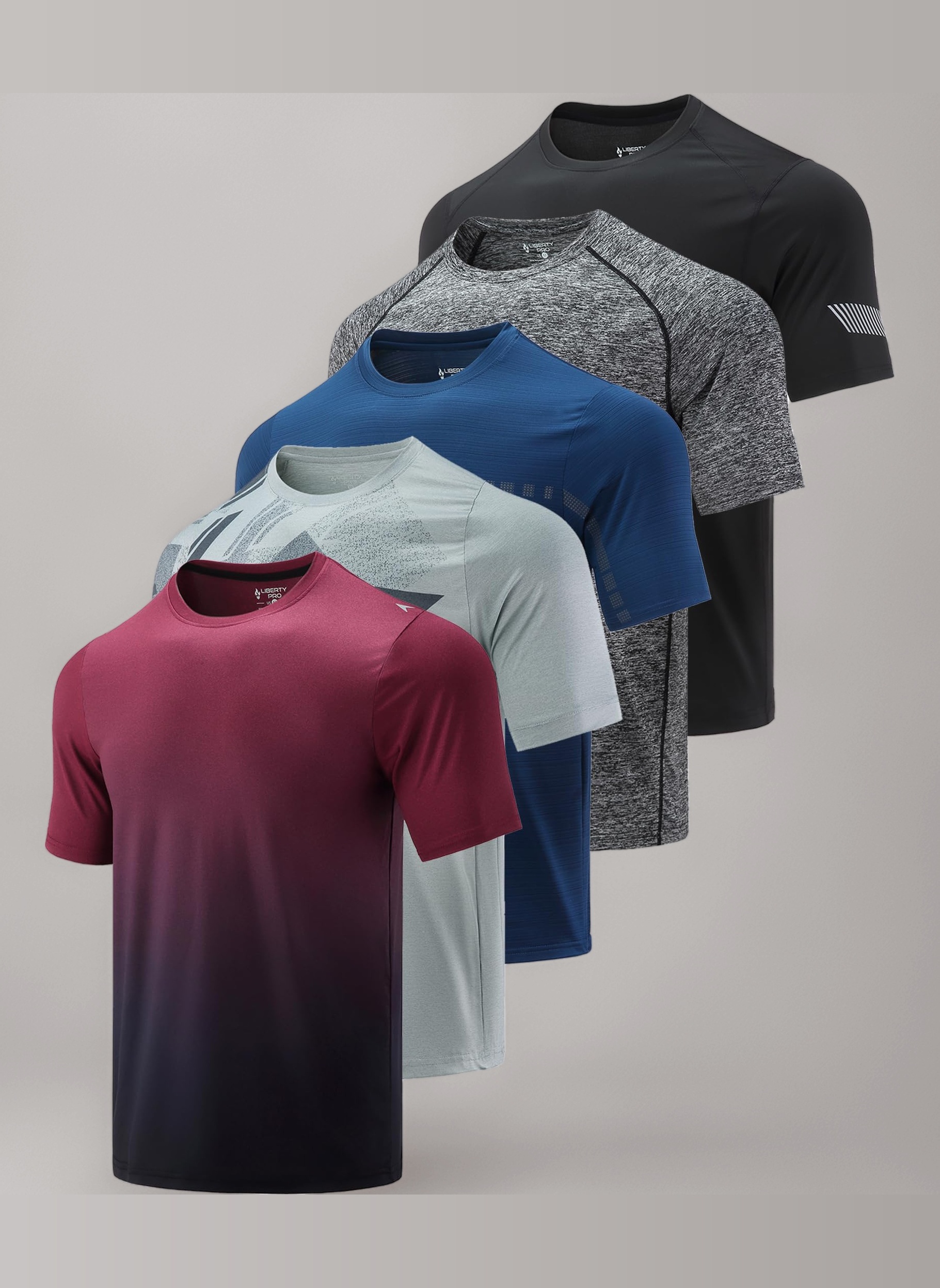 Liberty Imports Men's T-Shirts Athlétiques À Manches Courtes Et Col Rond T-Shirt