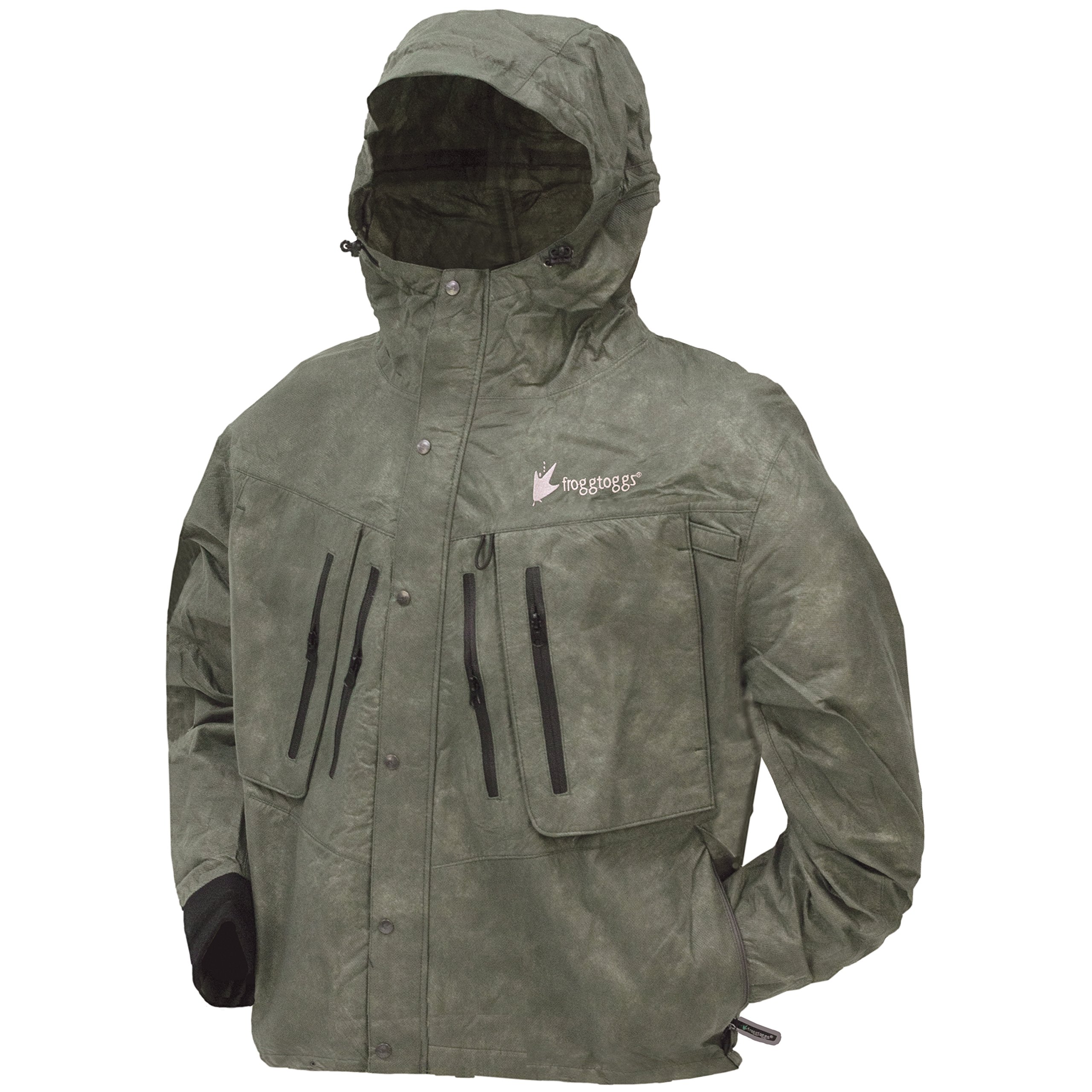 frogg toggs Unisex Tekk Toad Breathable Waterproof Rain/Wading Jacket Tekk Toad wasserdichte atmungsaktive Regenjacke ideal zum Angeln und Waten (1er Pack)