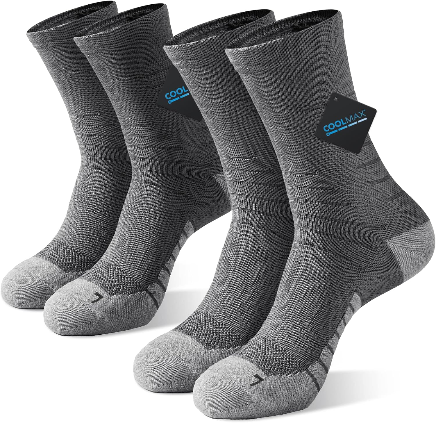 AKASO 2 Pairs Ultralight Running Socks, Crew Coolmax Cotton Athletic Sport Quarter Hiking & Running Socks for Men & Women