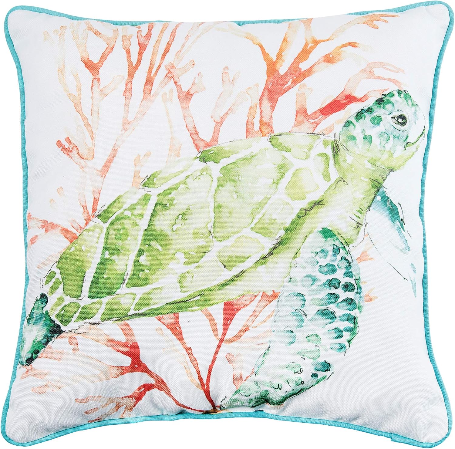 C&F Home Colorful Turtle Printed Pillow 18" x 18" Orange