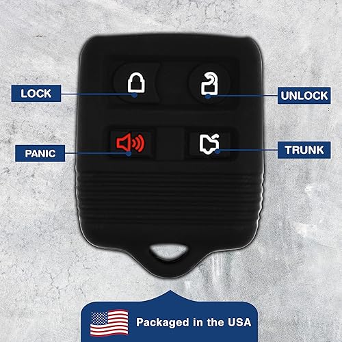 Miniatura 6 de KeylessOption Funda de repuesto para llavero 2000 2001 2002 2003 2004 2005 2006 2007 2008 2009 2010 2011 2012 2013 2014 2015 2016 2016 2010 2012