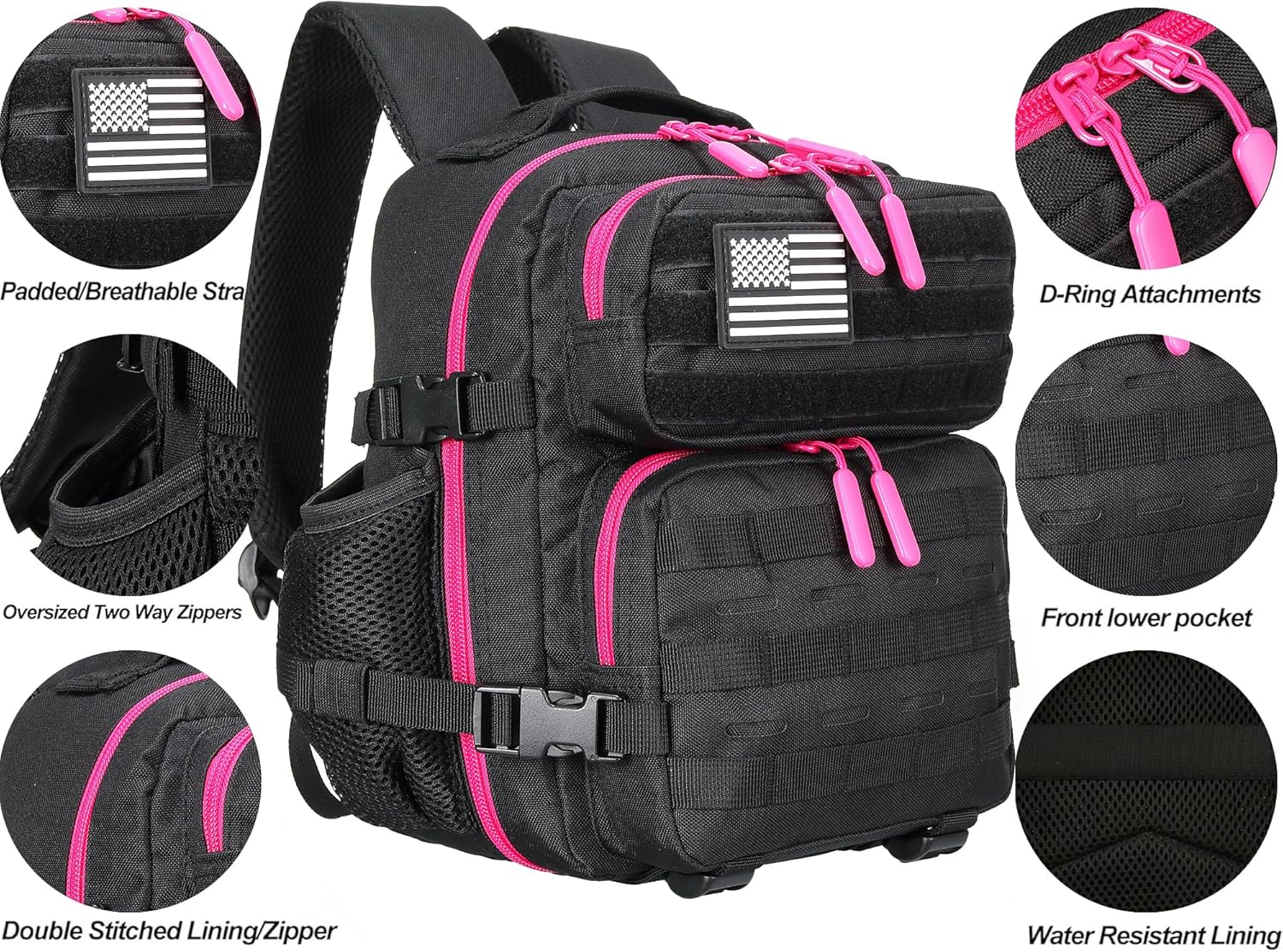 9L Mini Tactical Backpack for Men and Women Tactical Backpack Small for Hiking Small Tactical Bag Fitness Pack - Image 5