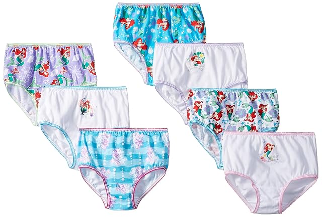 Disney Girls Princess Ariel from the Little Mermaid 100 Combed Cotton Underwear Panties Sizes 2 3t 4t 4