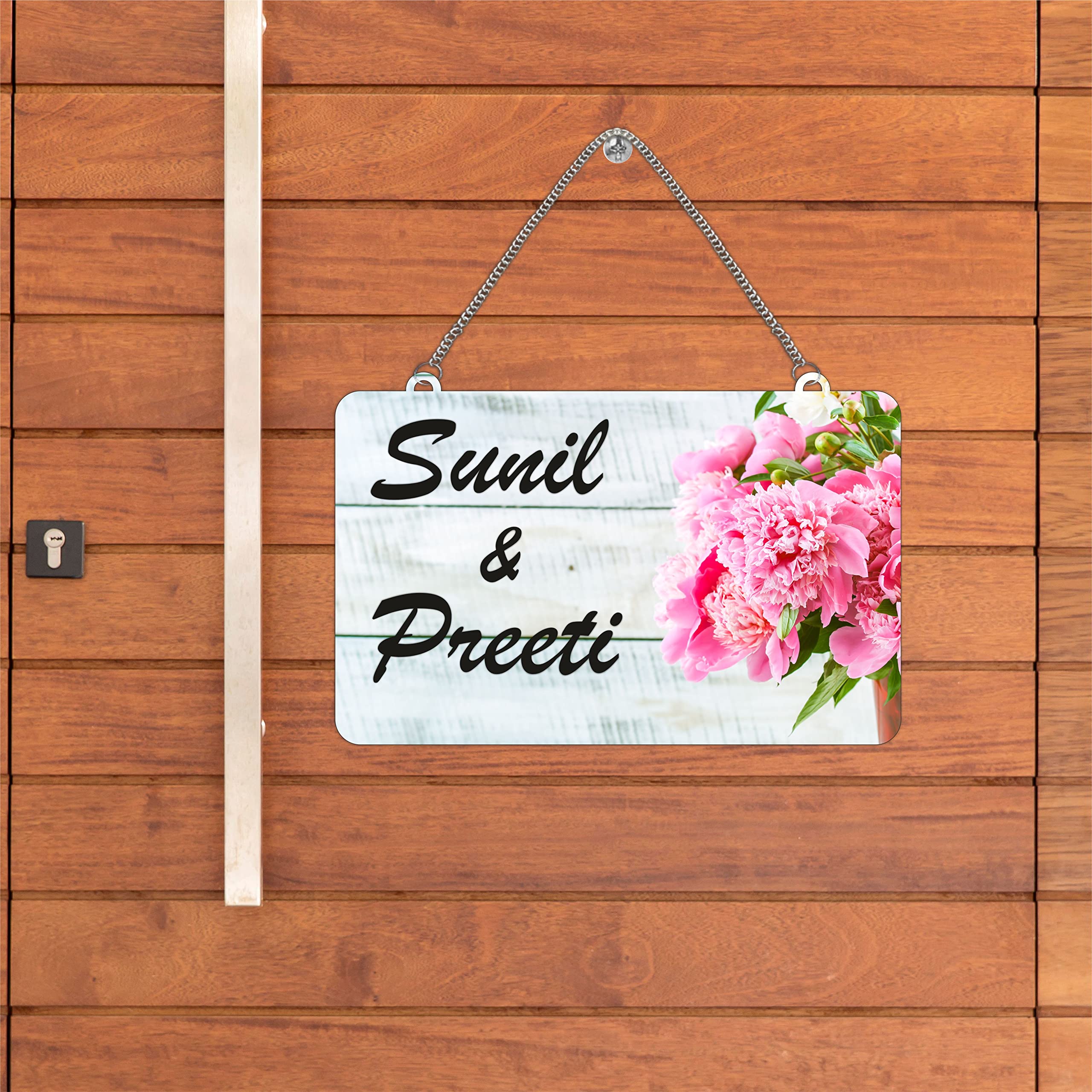 CVANU Customized Wooden Name Plate for Home Entrance Multicolour Size(10.5x18inch)_C1 — Amazon image 32
