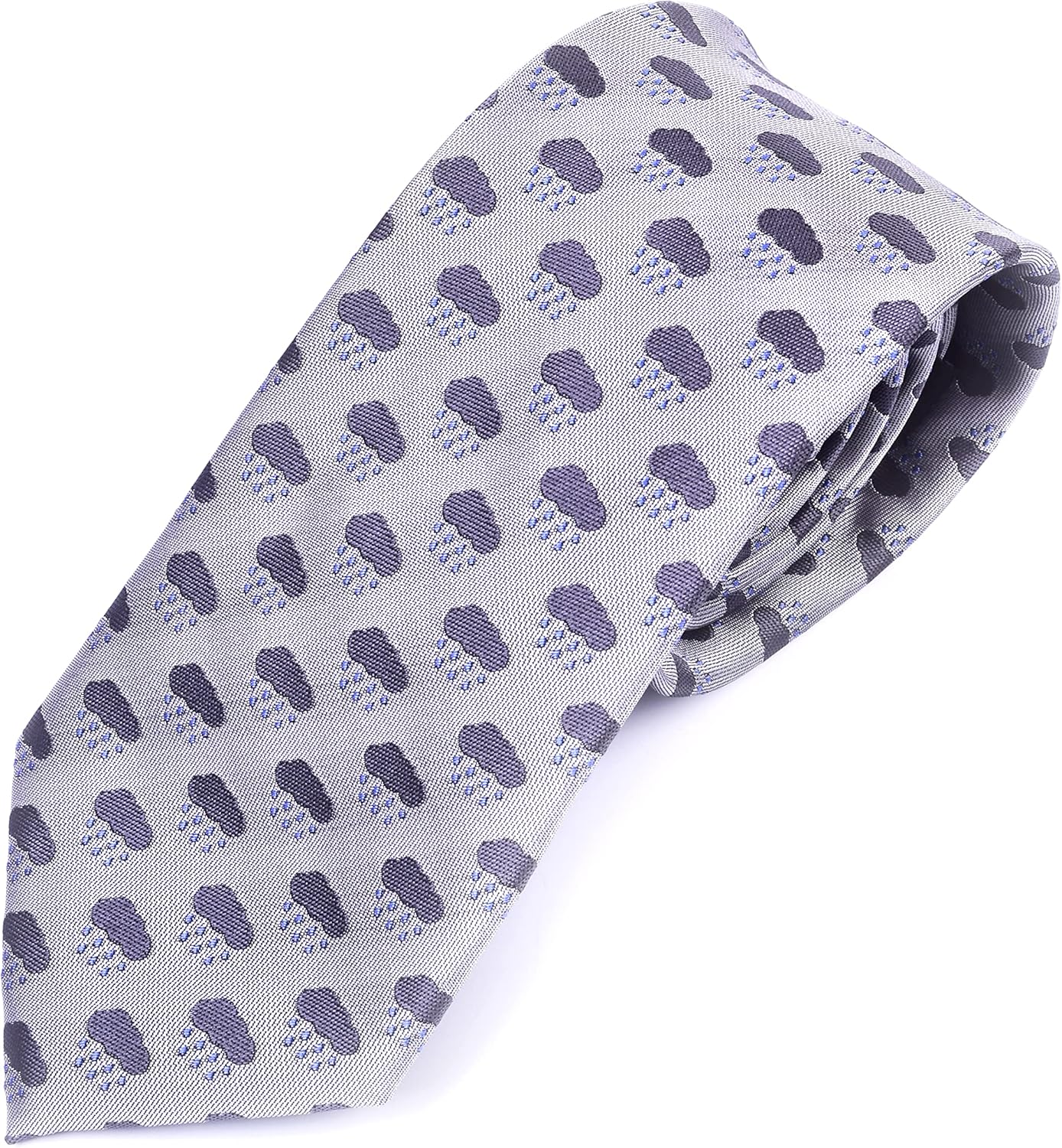 Maker V Seattle Necktie, Rainclouds Tie, Weather gift for men
