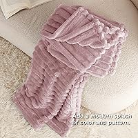 Vista 136 de Bedsure GentleSoft Twin Blanket for Couch - Cozy Soft Blankets for Women, Cute Small Fleece Throws for Girls, Light Grey, 60x80 Inches