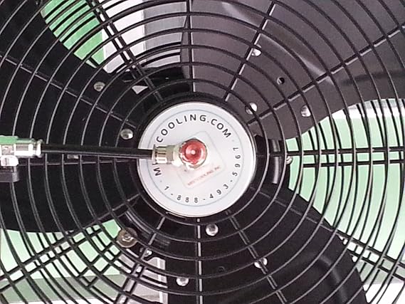 18in Misting Fan for Outside, Outdoor Patio Mister Fan Kit - Black