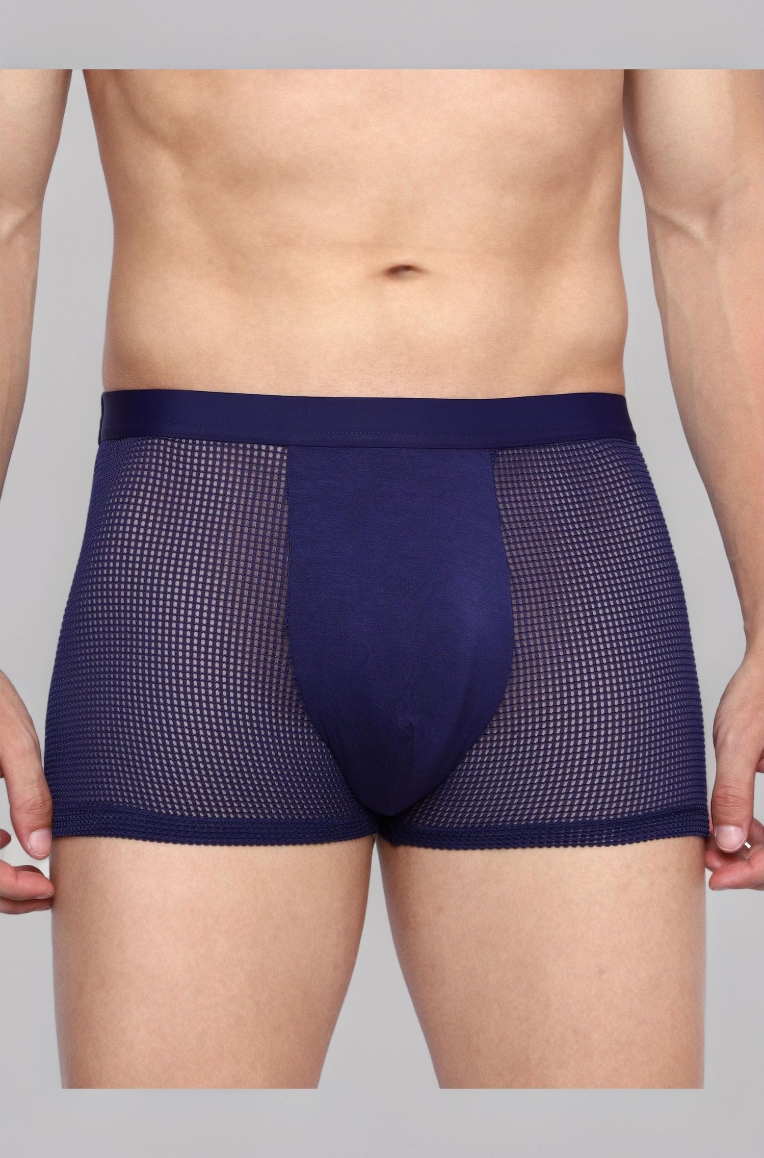 Mesh Boxer for Men’s | Breathable Pouch Underwear | Dots Silky Smooth Innerwear (Pack of 1)