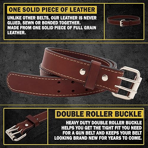 Vista 19 de Relentless Tactical El mejor cinturón de cuero para pistola Fabricado en Estados Unidos Cinturón oculto EDC para hombre