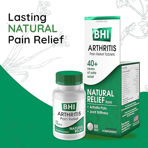Miniatura 7 de BHI - Alivio del dolor de artritis, apoyo diario para la salud de las articulaciones, árnica + 13 activos naturales, mezcla de plantas homeopáticas