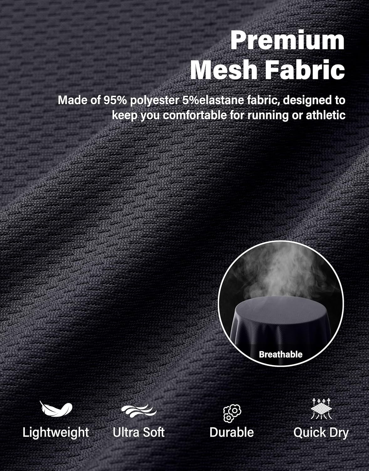 G Gradual Men's 5"/ 7"/ 9" Workout Running Shorts Quick Dry Lightweight Gym Shorts with Zip Pockets - Image 6