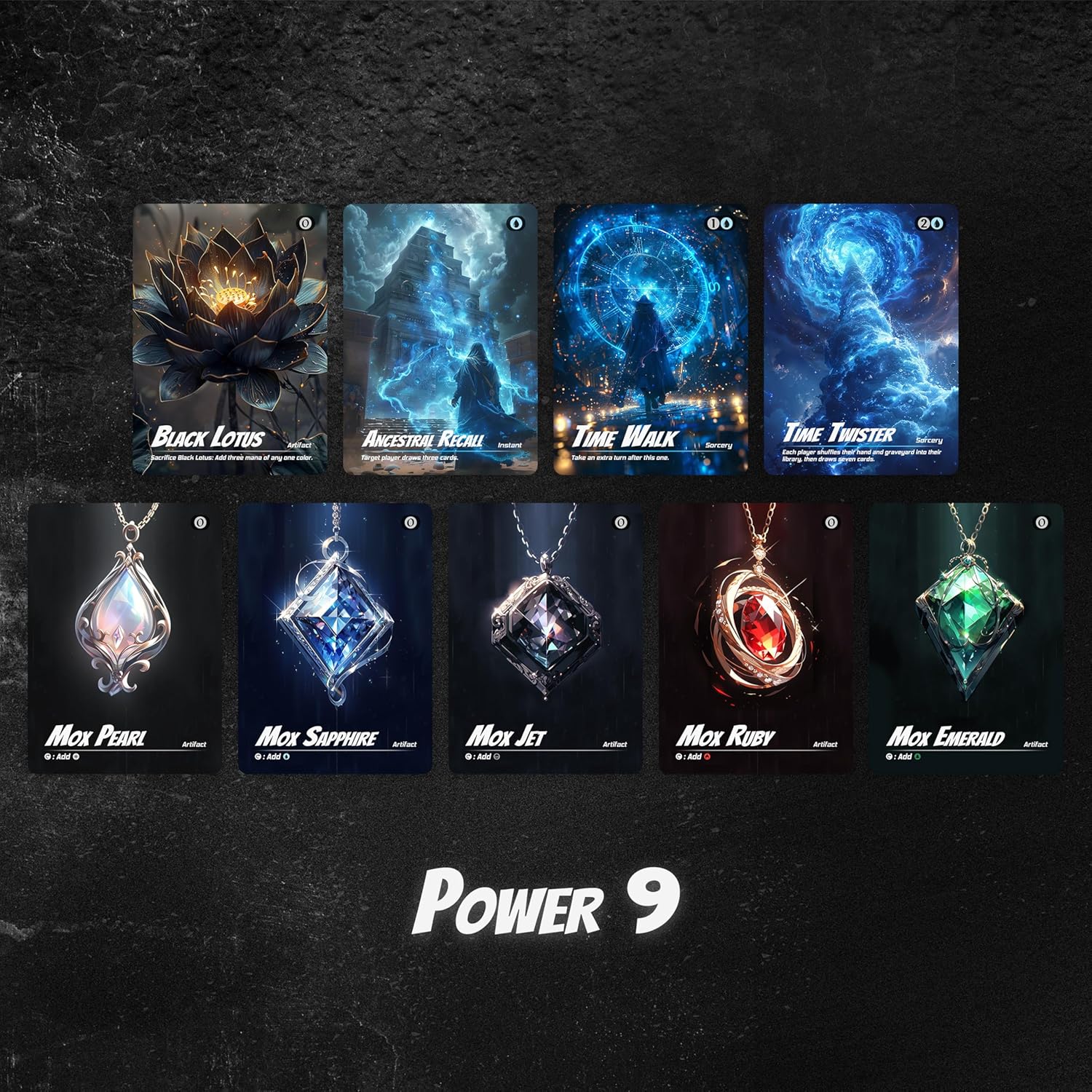 Proxy Cards for Magic The Gathering, Alternative Custom Art DIY Cards, Power 9, Foil