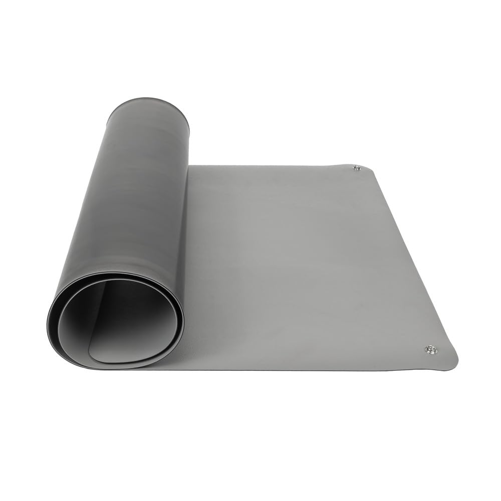 WETEC Rivestimento per tavolo, ESD, 1.000 x 10.000 mm, grigio platino, rotolo (tappetino protettivo ESD, tappetino da lavoro, antistatico, 1402.662 1402.662.L 1402.662.L 1402.662.R)