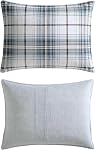 Eddie Bauer - King Comforter Set, Reversible Cotton Bedding with Matching Shams, Plaid Home Decor (Alder Blue/Grey, King)