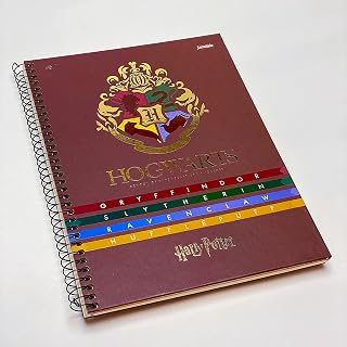 Caderno Espiral Capa Dura Universitário 1 Matéria Harry Potter Hogwarts FSC 96 Folhas, jandaia