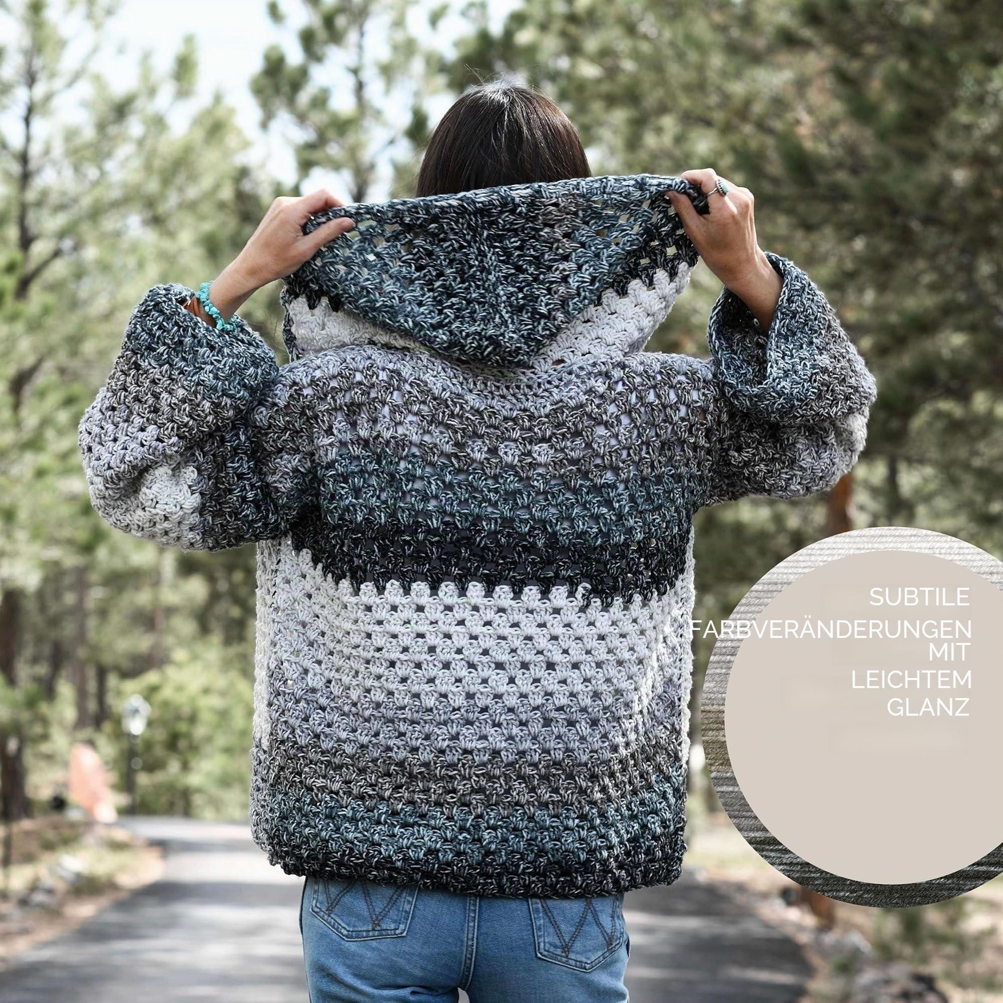 Lion Brand Yarn Mandala Ombre, mehrfarbiges Garn zum Stricken, Häkeln und Basteln, Transformieren, 1 Packung