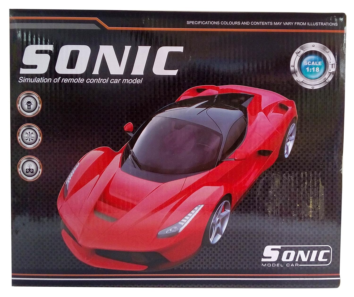 Buy Sonic Remote Control Car with Steering Simulation 118 Scale Carton Online at Low Prices