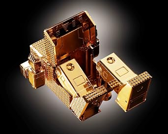 Chogokin Tamashii Golden Warrior Gold Lightan GX-32R 24K Gold Plated Finish Approx.   5.1 in 130 mm in Robot Shape ABS PVC & Die-Cast Painted Action Figure