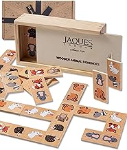 Jaques of London Wooden Animal Dominoes for Children |Fun Early Years Kids Dominoes Games for 1 2 3 4 Year Olds + | Wooden Toys and Games | Since 1795
