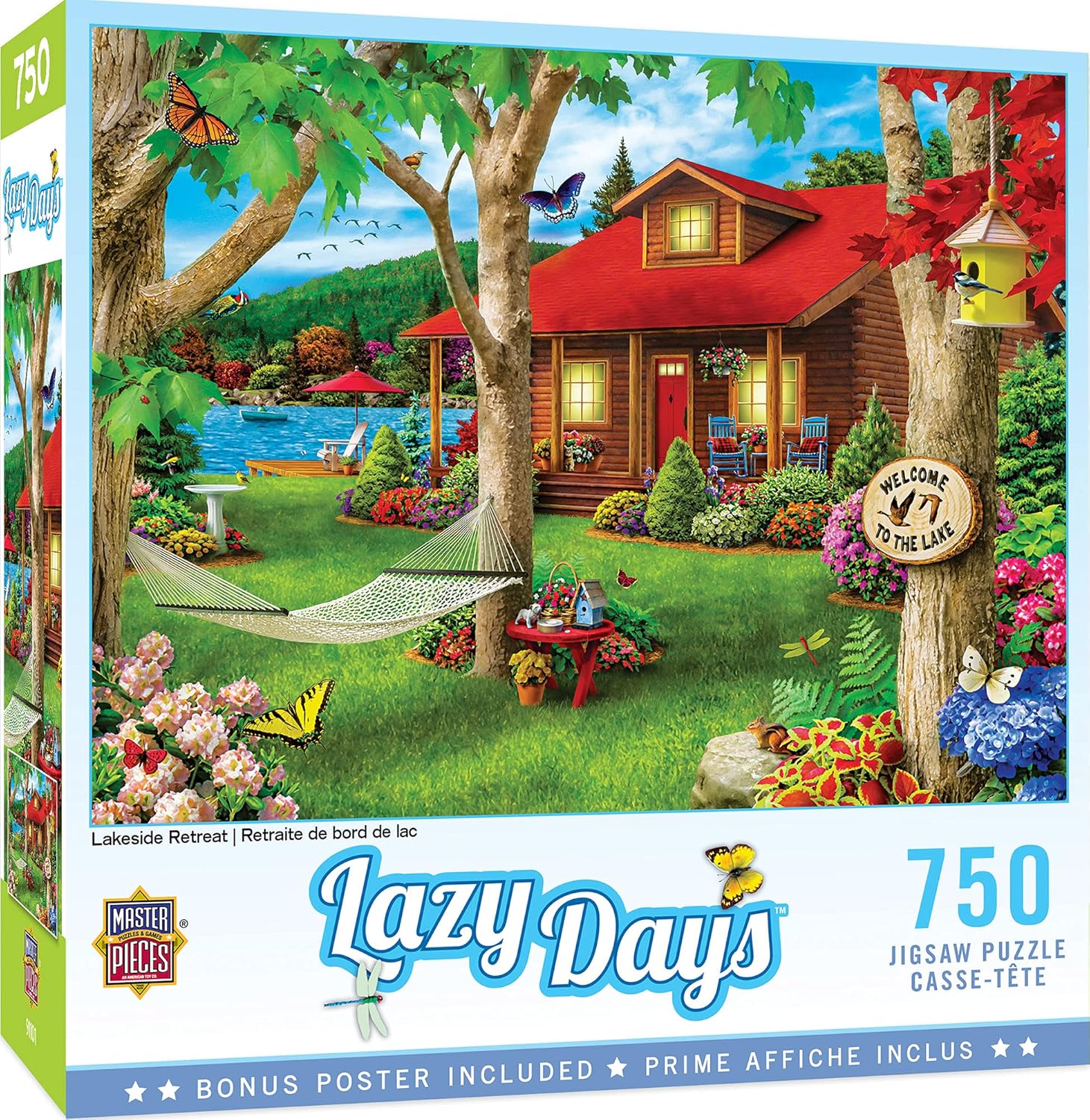 Masterpieces 750 Piece Jigsaw Puzzle for Adults and Family - Lakeside Retreat - 18"x24"