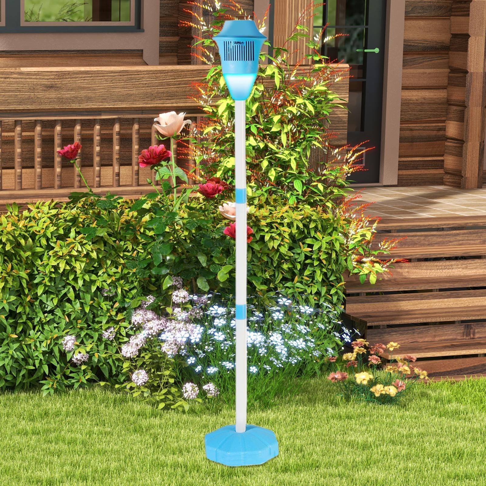 Standing Bubble Machine | Bubbles Maker Lamp | Height 47in Automatic Bubbles Machines Outdoor Toys with Lights & Music | Lamp Shape Stand Up Bubble Machine for Kids Birthday Party Gift — view 6
