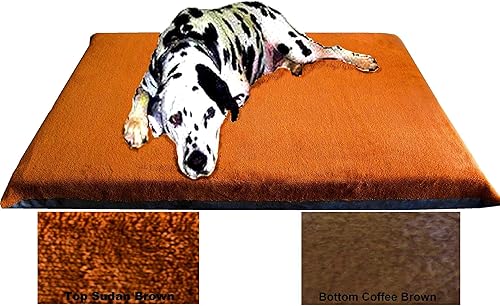 Miniatura 6 de Cama ortopédica impermeable de espuma viscoelástica para mascotas de 41 x 27 x 4 pulgadas, tamaño mediano y grande, 42 x 28 pulgadas, con 2 fundas